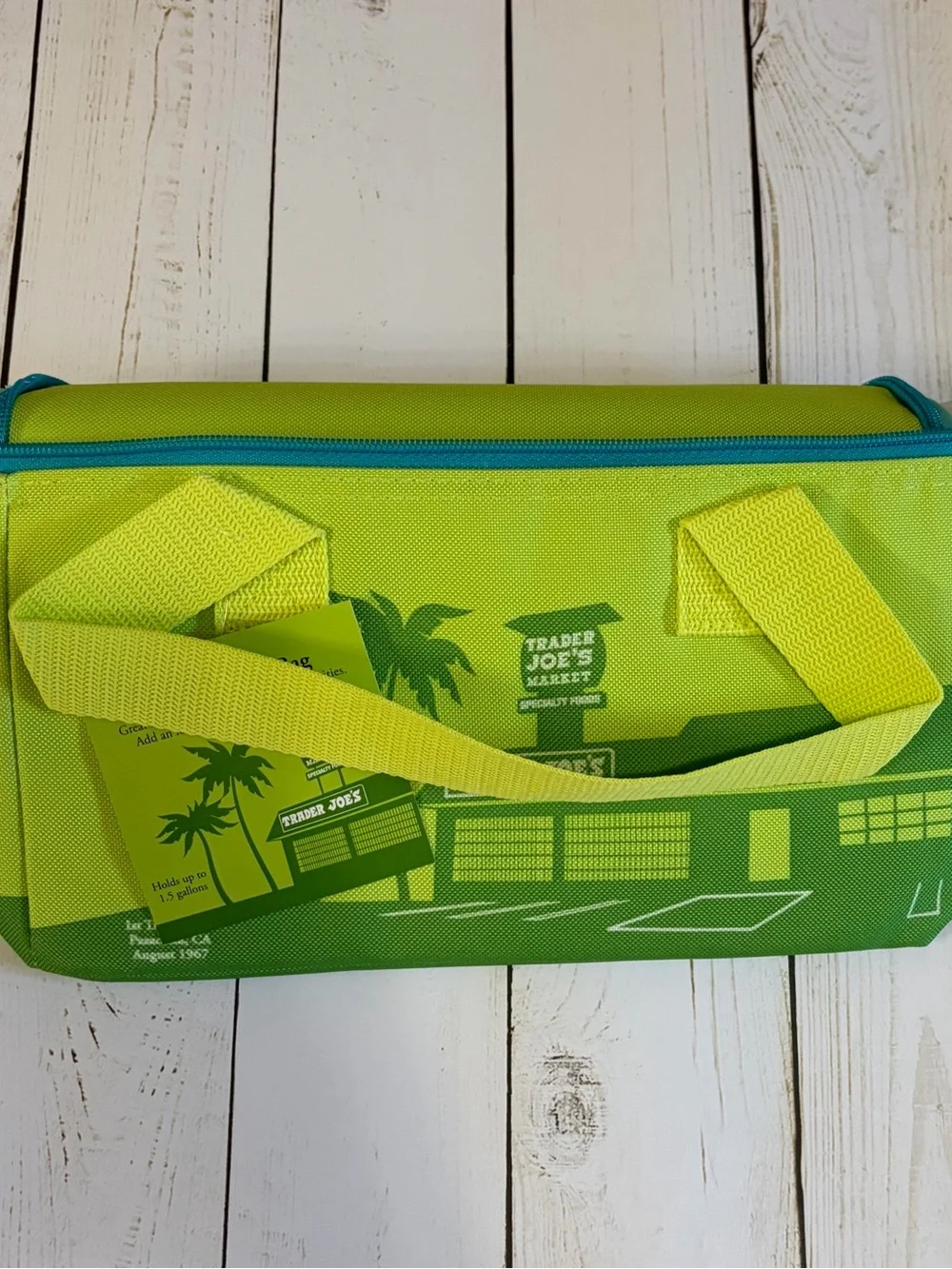 Trader Joe's Lime Green Insulated Mini Cooler Tote